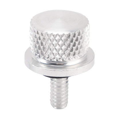 Kit di rilascio piastra bullone sella argento da 1/4""-20 per Touring Softail Dyna 96-23
