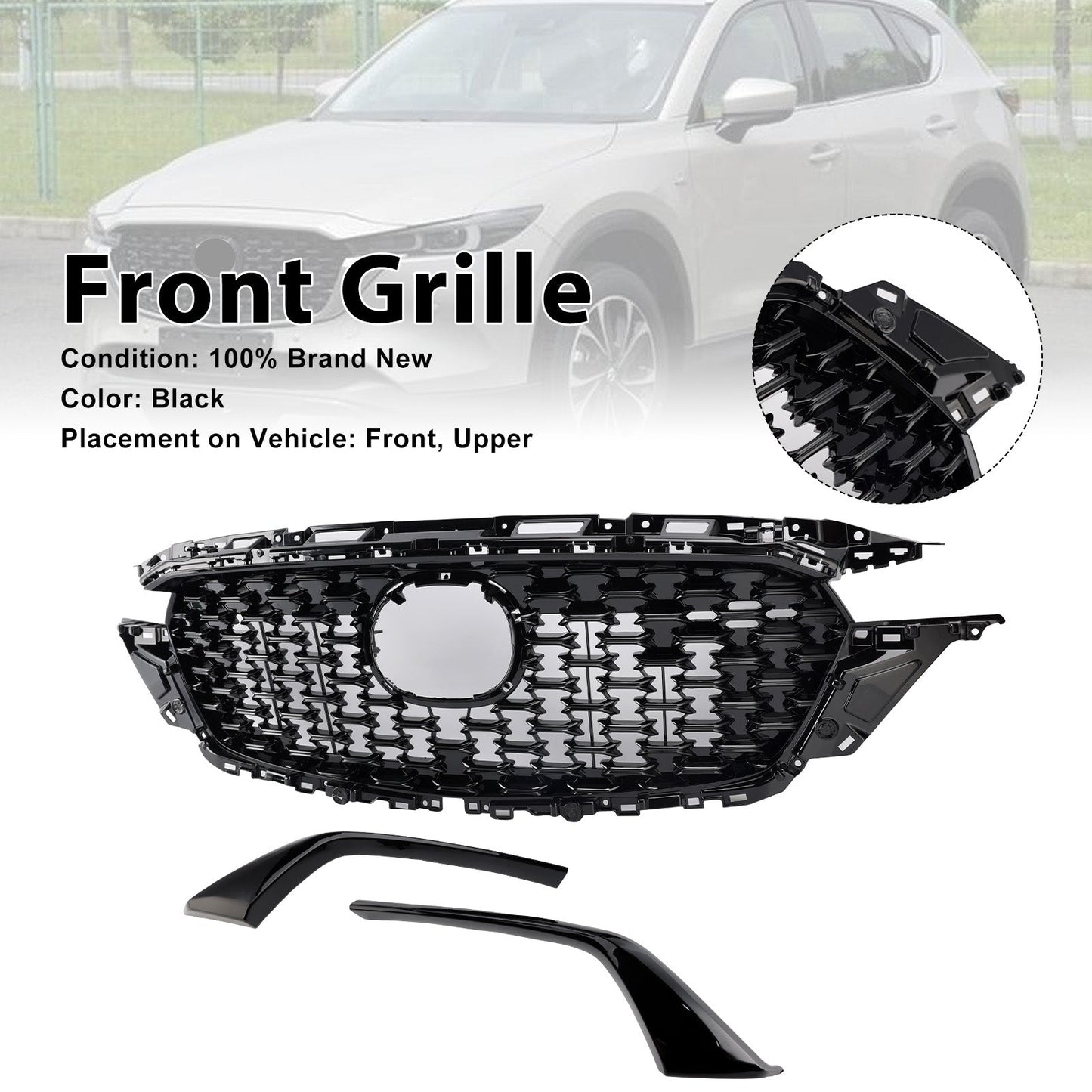 Griglia paraurti anteriore per Mazda CX-5 2022-2025 con modanatura KSD5-50719