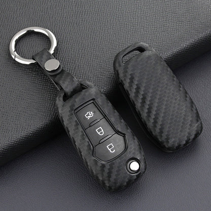 Custodia in pelle e silicone per chiave auto con fibbia per Ford