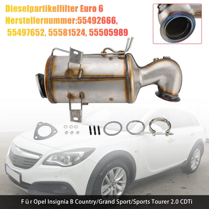 55497652 Per Opel Insignia B Grand Sport 2017/03-2025/12 Z18 2.0 CDTi Filtro antiparticolato diesel DPF