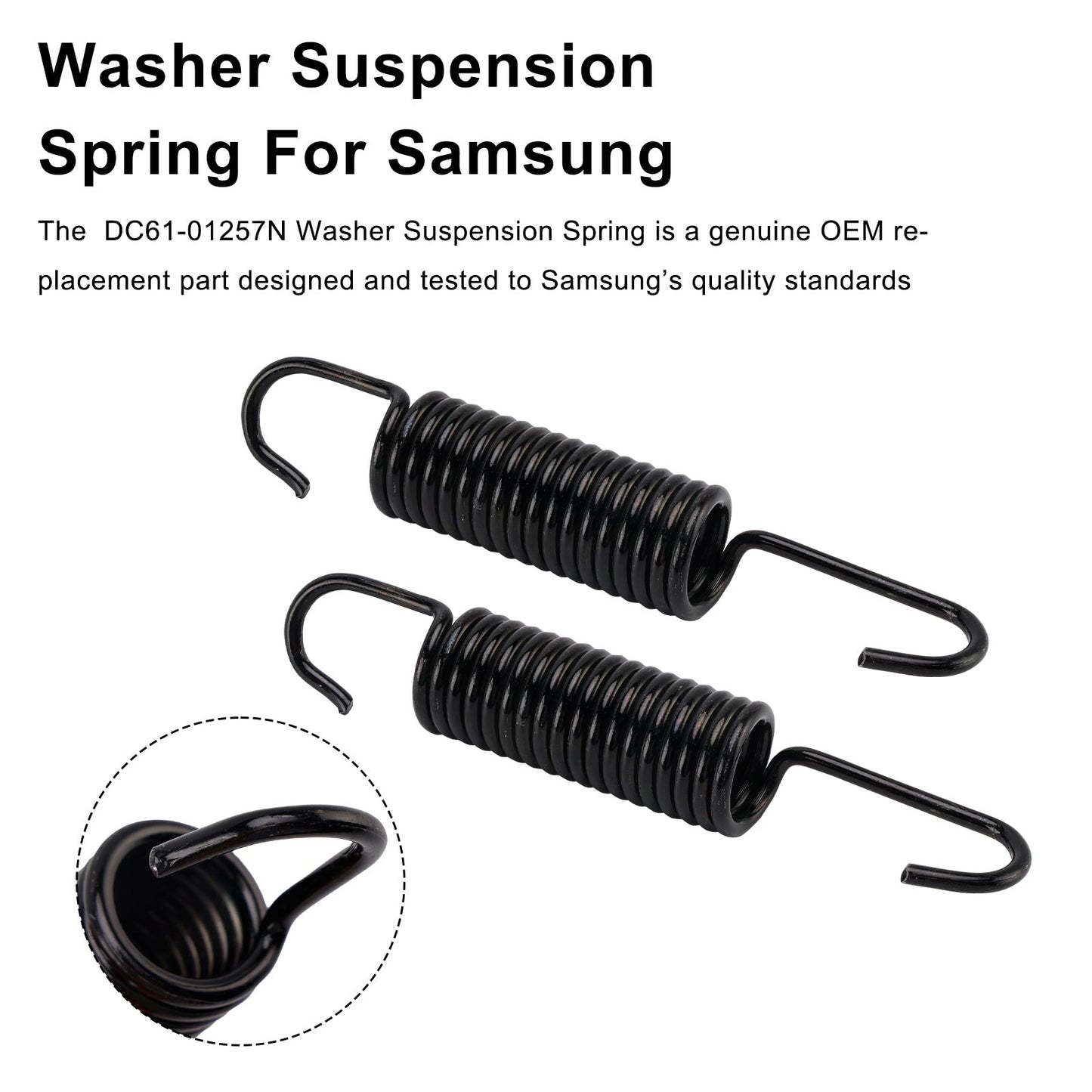 2 pezzi DC61-01257N Molla di sospensione per lavatrice Samsung sostituisce 592-49396 592-49474