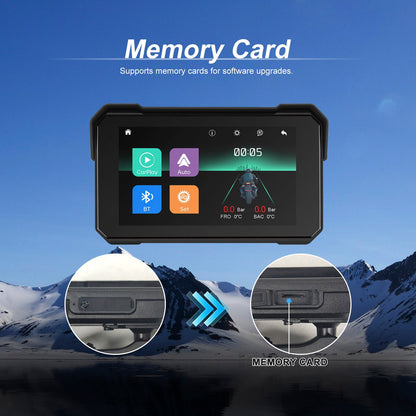 Navigazione Android Auto Wireless CarPlay da 5 pollici impermeabile per moto