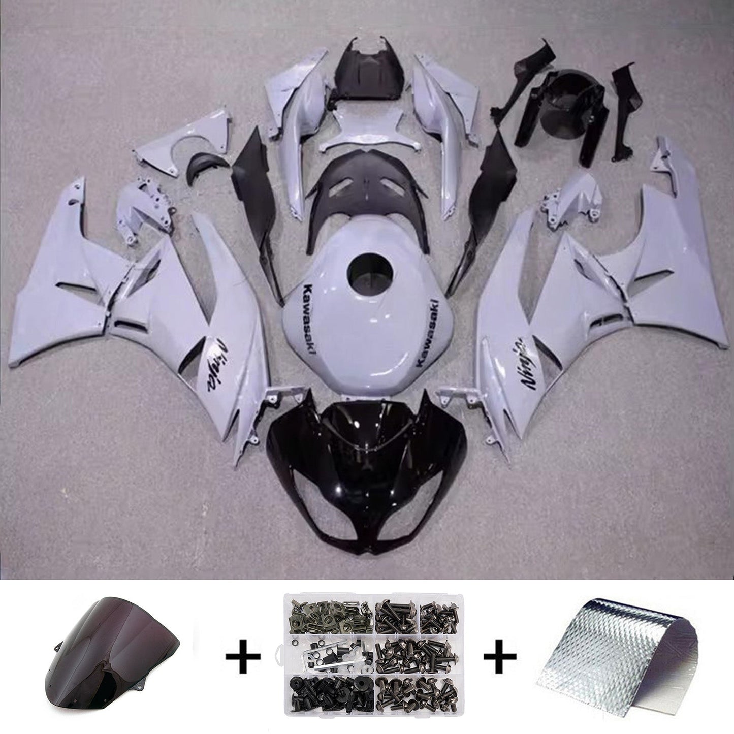 Kit carenatura iniezione in plastica ABS adatto per Kawasaki ZX6R 636 2009-2012