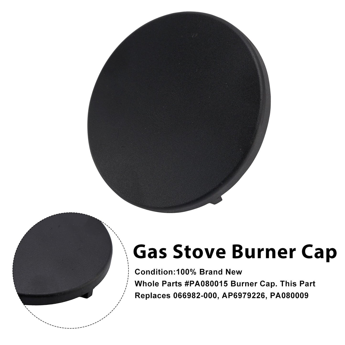 Coperchio bruciatore codice PA080015, compatibile con alcuni modelli di cucine a gas Viking - Sostituisce i modelli 066982-000