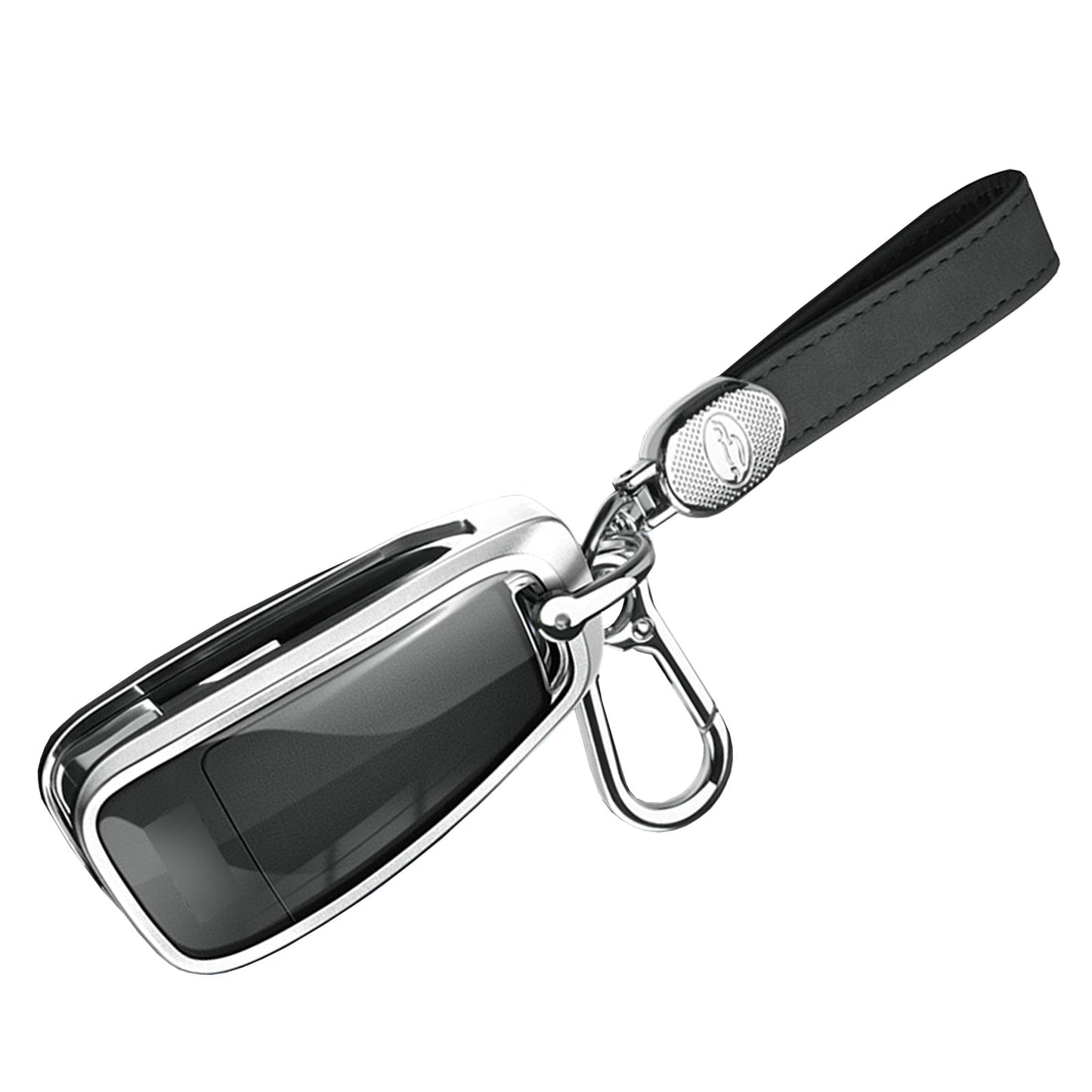 Custodia per chiave auto in TPU nero in lega di alluminio con fibbia per Audi a6l a4l a3