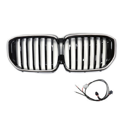 Griglia paraurti anteriore nero lucido per BMW G05 LCI X5 2024 2025+ linea singola con LED