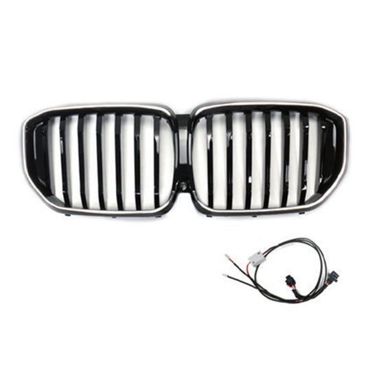Griglia paraurti anteriore nero lucido per BMW G05 LCI X5 2024 2025+ linea singola con LED