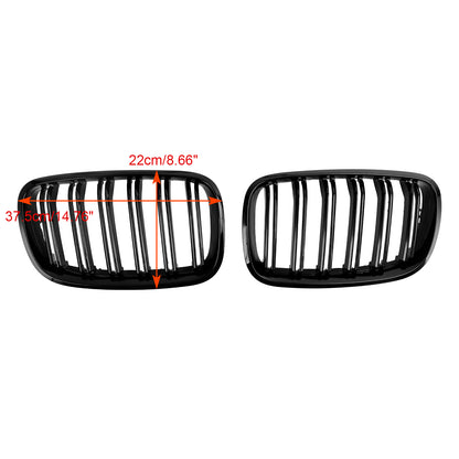 Front Bumper Kidney Grille Grill Per BMW X5 E70 X6 E71 2007-2013 Gloss Black