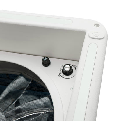 Ventilatore da tetto per camper da 14 pollici, motore a 3 velocità, lucernario da 12 V con luce a LED
