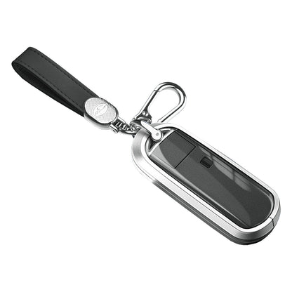 Custodia per chiave auto in TPU argentato in lega di alluminio con fibbia per Mazda CX-4 CX-5