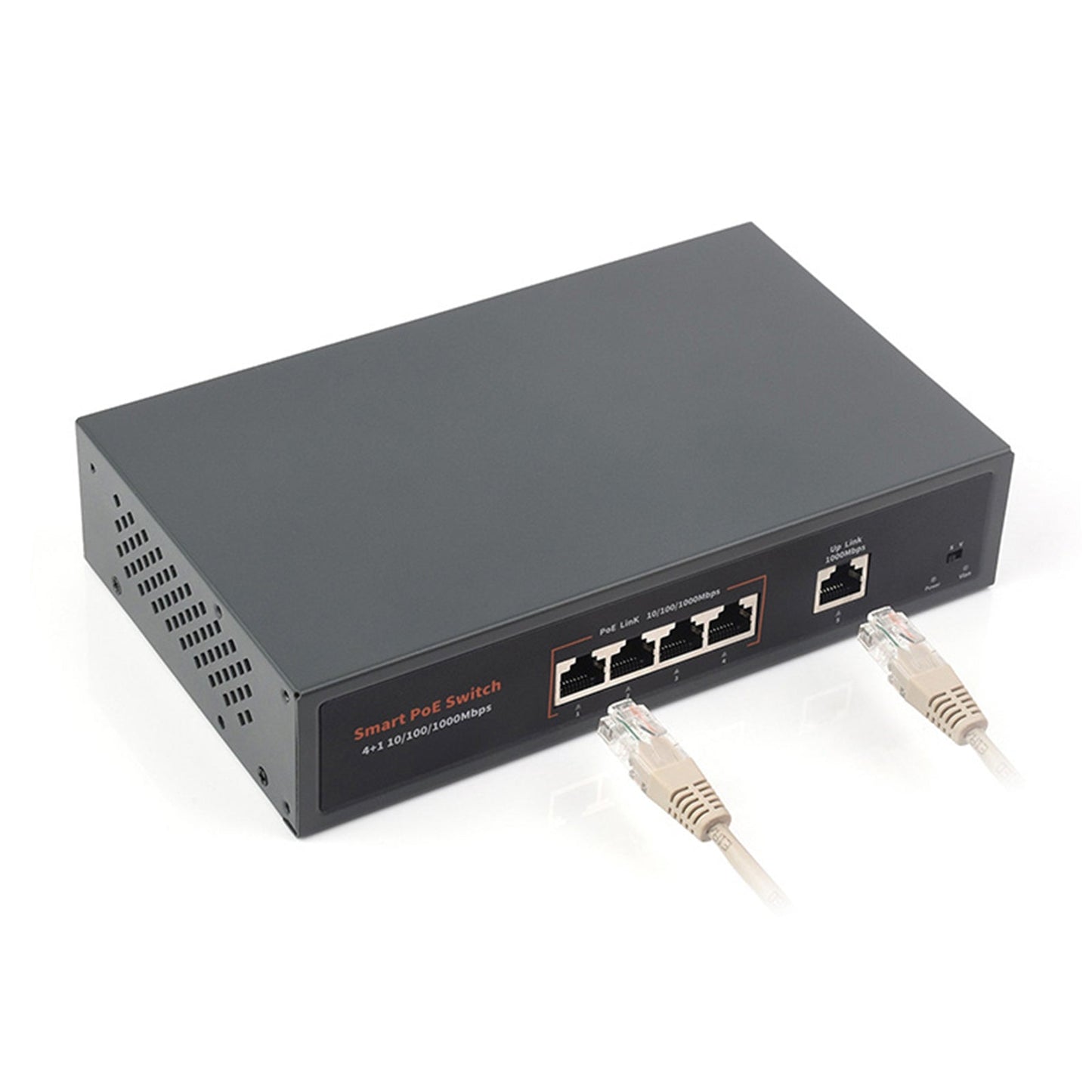 Switch Poe Gigabit Ethernet da 120 W, 10/100/1000 M, Plug Play adattivo, 4 reti