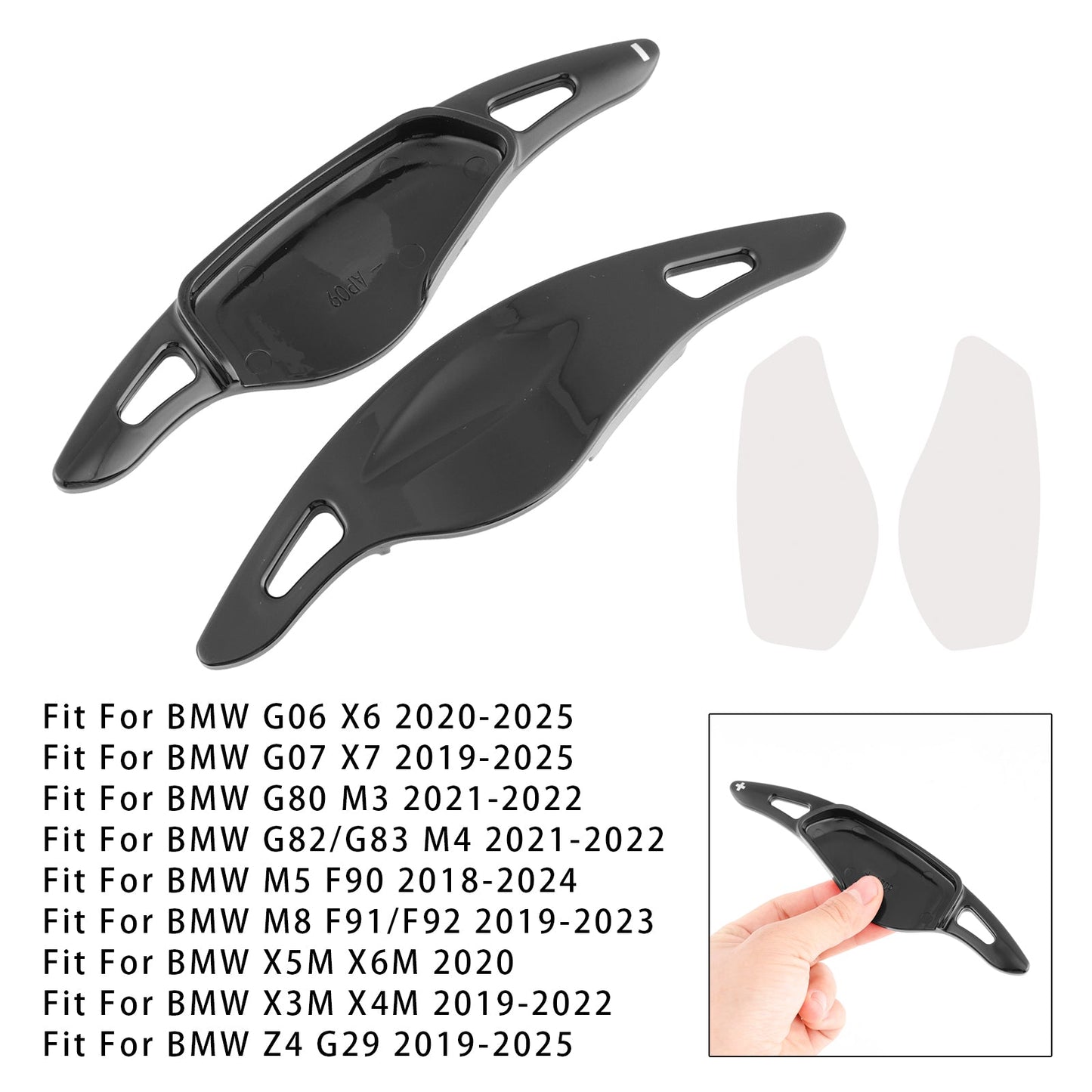 Estensioni per leve del cambio al volante per BMW G20 G21 G30 G31 F40 F22, nere