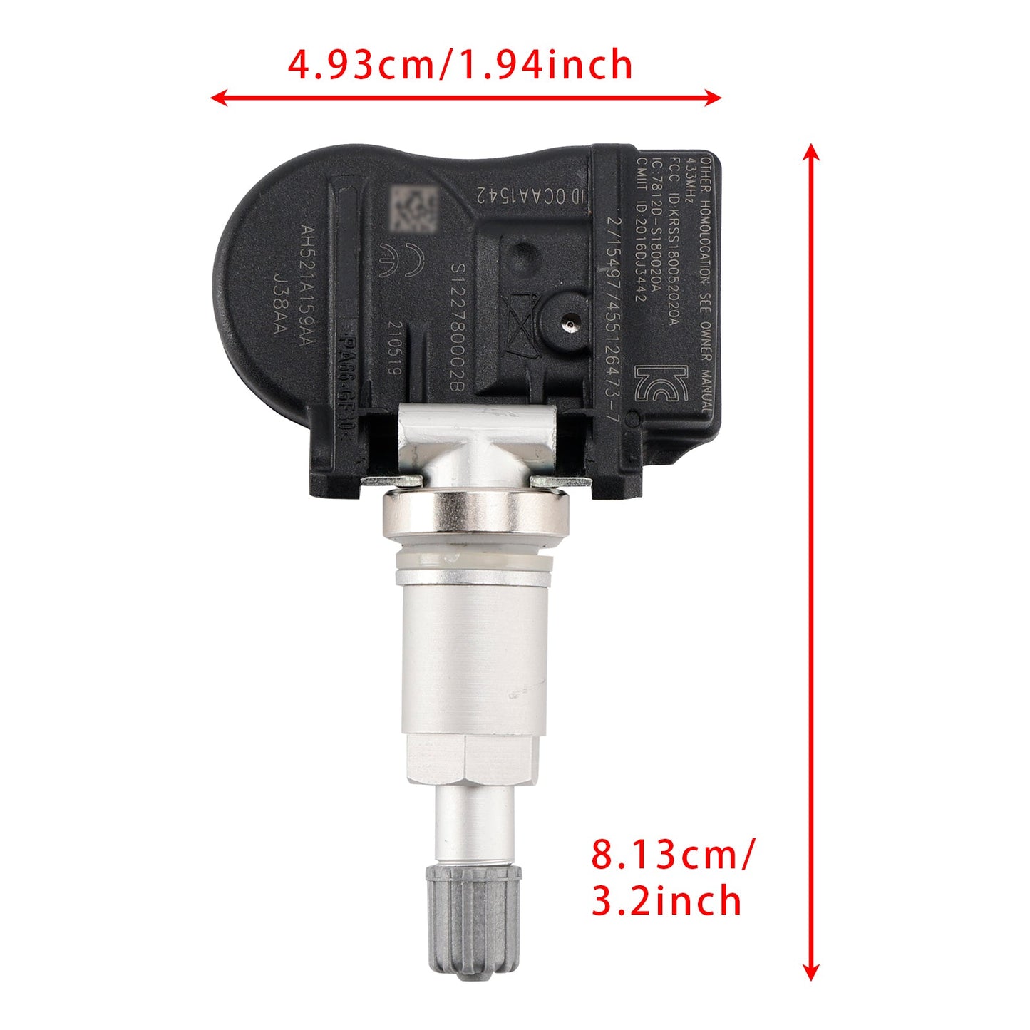 4 sensori di pressione pneumatici TPMS per Land Rover Jaguar AH521A159AA