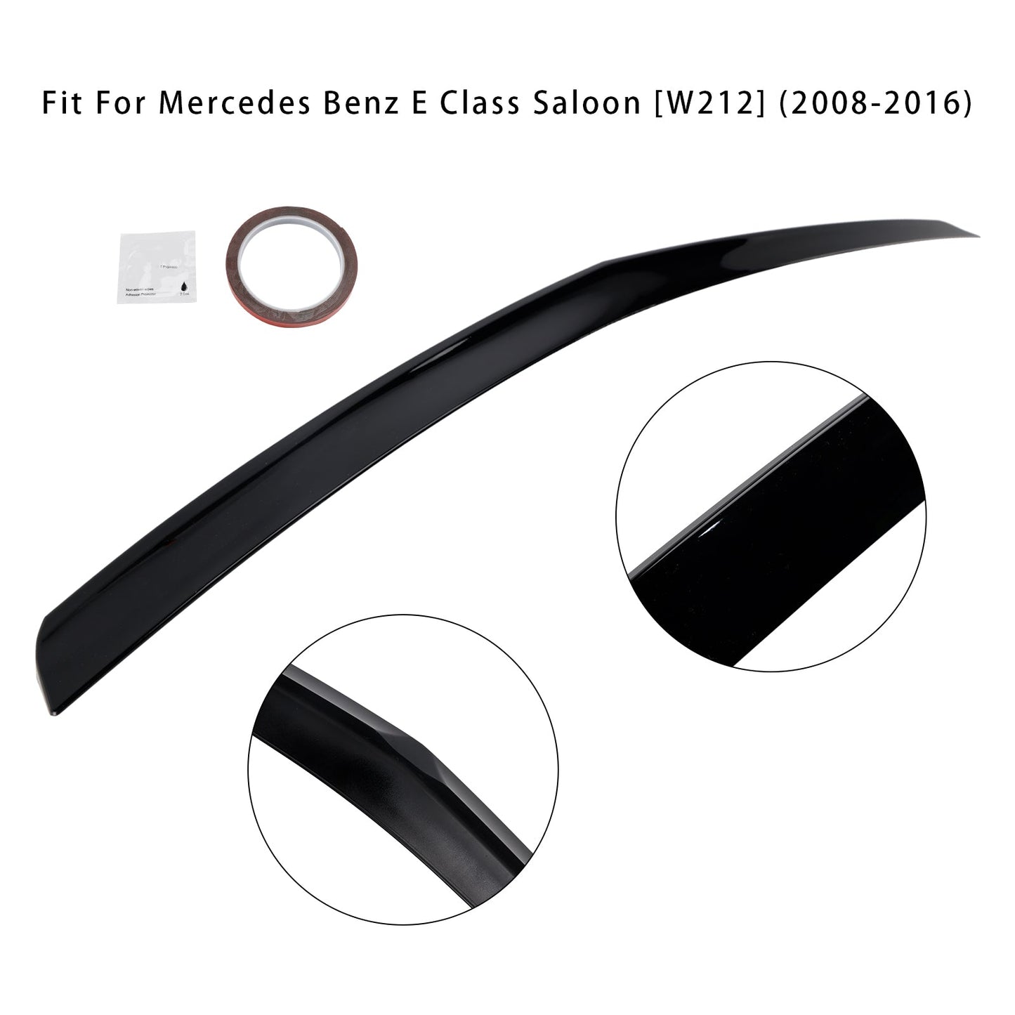 Spoiler posteriore nero lucido Mercedes-Benz Classe E W212 2008-2016