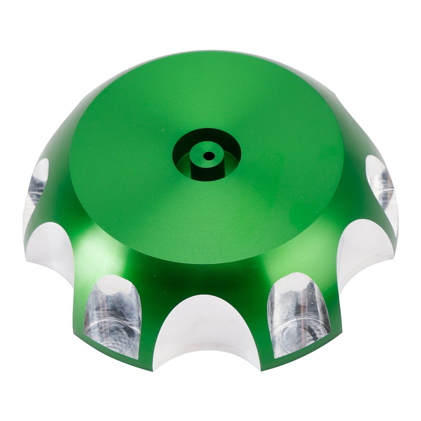Tappo serbatoio carburante in alluminio con sfiato verde per Kawasaki KX65 KX85 KX100 KX125 2000-2013