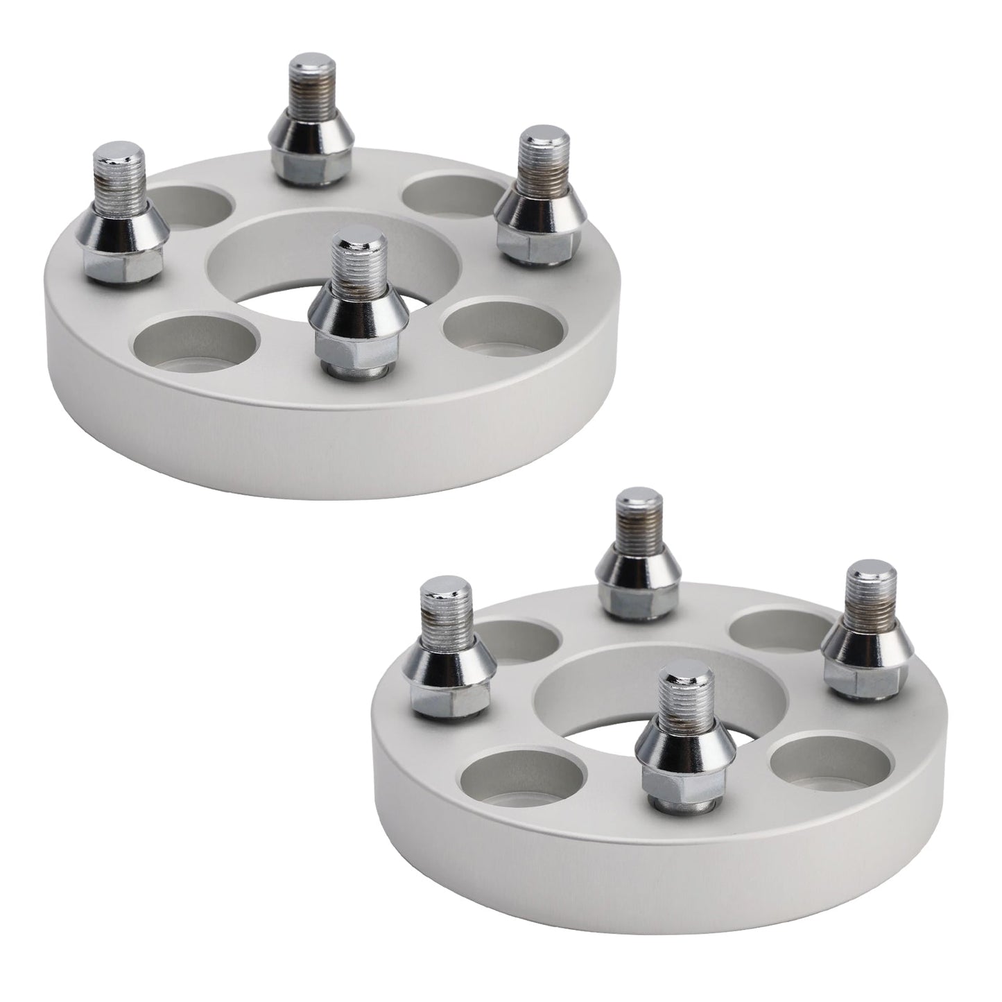 Kit distanziali per ruote da 1"" con cavo per dadi ruota per carrelli da golf, argento per Yamaha Club Car Ezgo