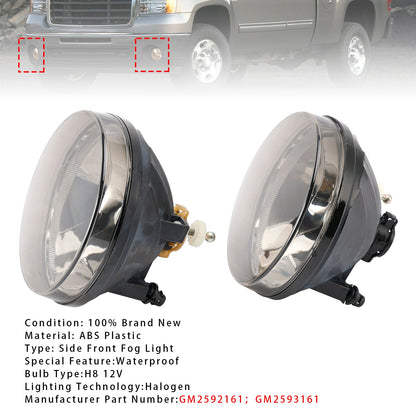Coppia di fari fendinebbia anteriori con lampadine per GMC Sierra 1500 2007-2013
