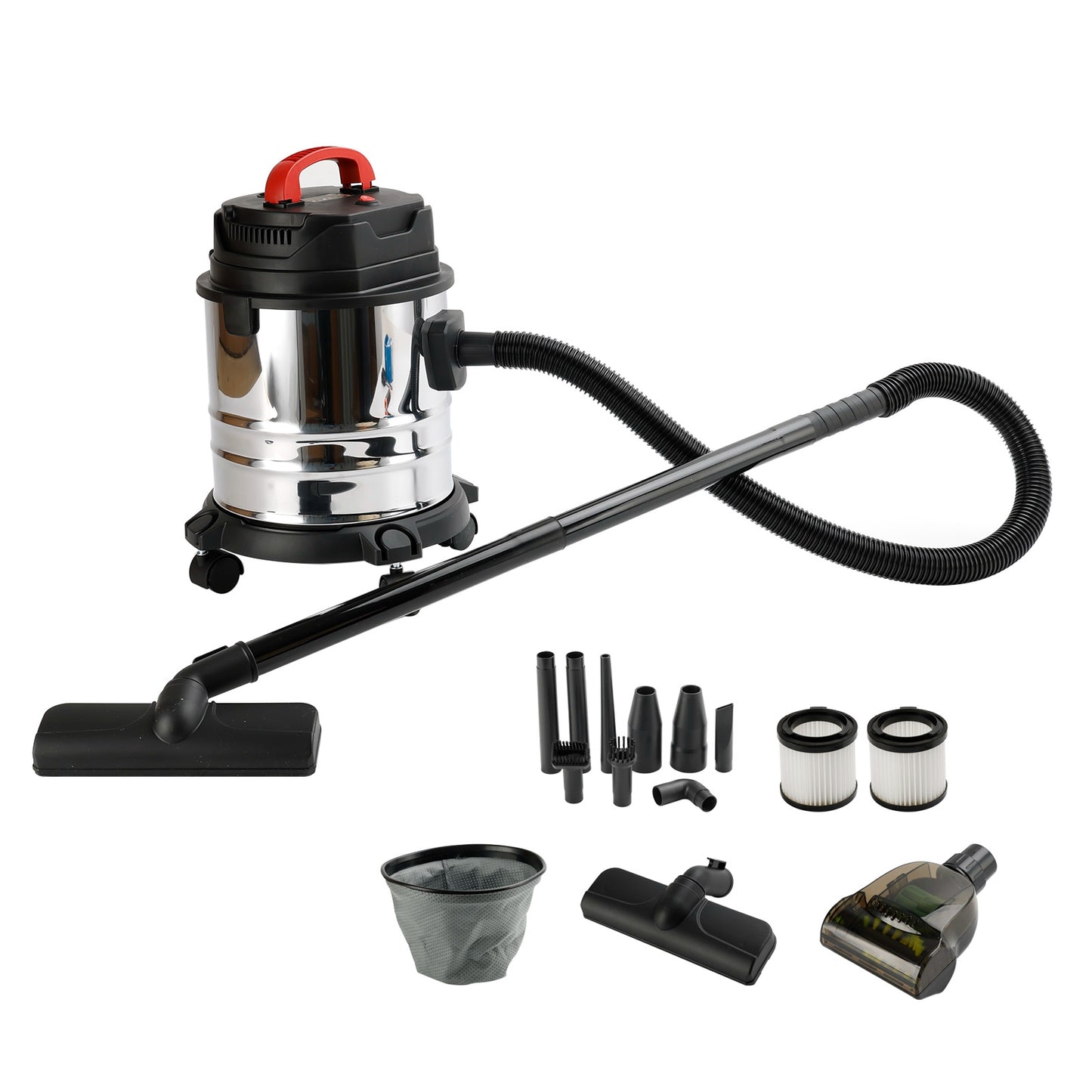 Aspirateur 1800W, aspirateur sec et humide, aspirateur industriel 18L Steel Stainless
