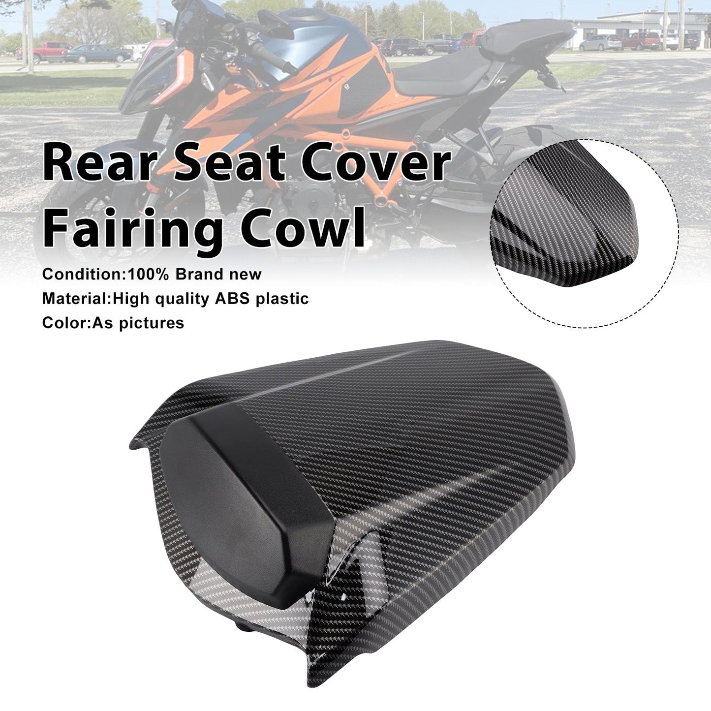 2014-2019 Per 1290 Super Duke R Copertura sedile passeggero posteriore Cupolino