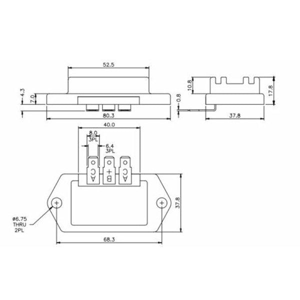 Raddrizzatore Regolatore Tensione Per Kohler John Deere 41-403-09 4140309