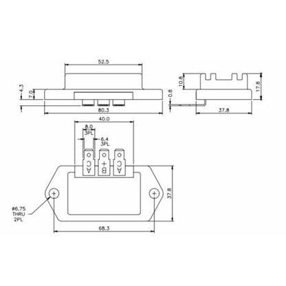 Raddrizzatore Regolatore Tensione Per Kohler John Deere 41-403-09 4140309