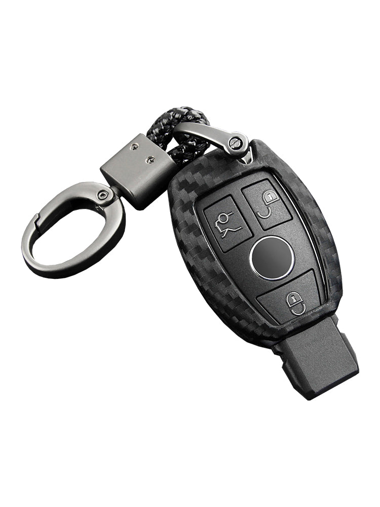 Custodia in silicone e pelle per chiave auto con fibbia per Mercedes-Benz