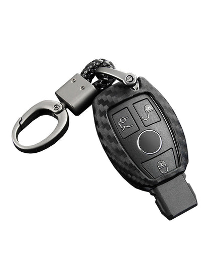 Custodia in silicone e pelle per chiave auto con fibbia per Mercedes-Benz