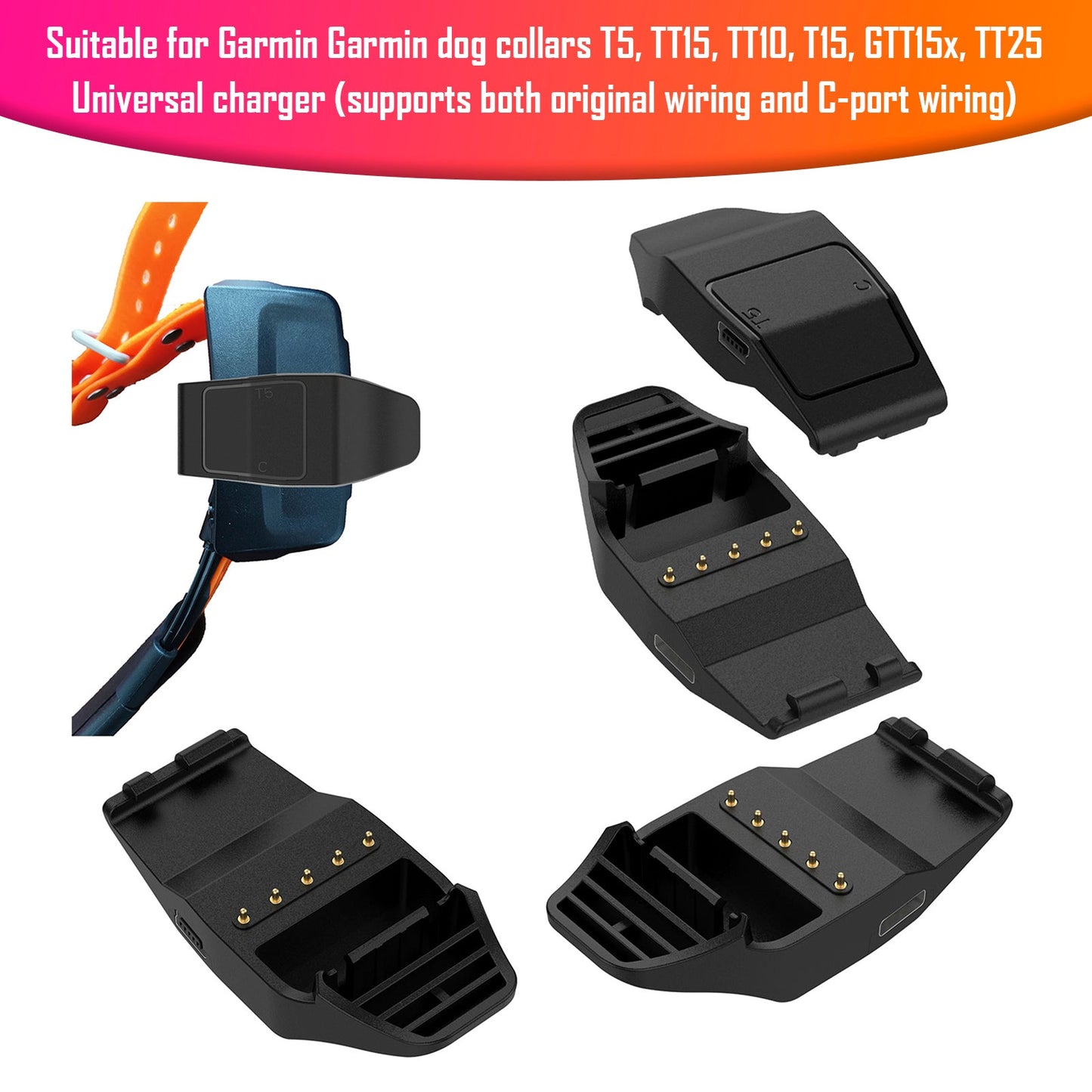 Cavo di ricarica per base di ricarica per collare Garmin Pet T5/TT15/TT10/T15 G TT15x TT25