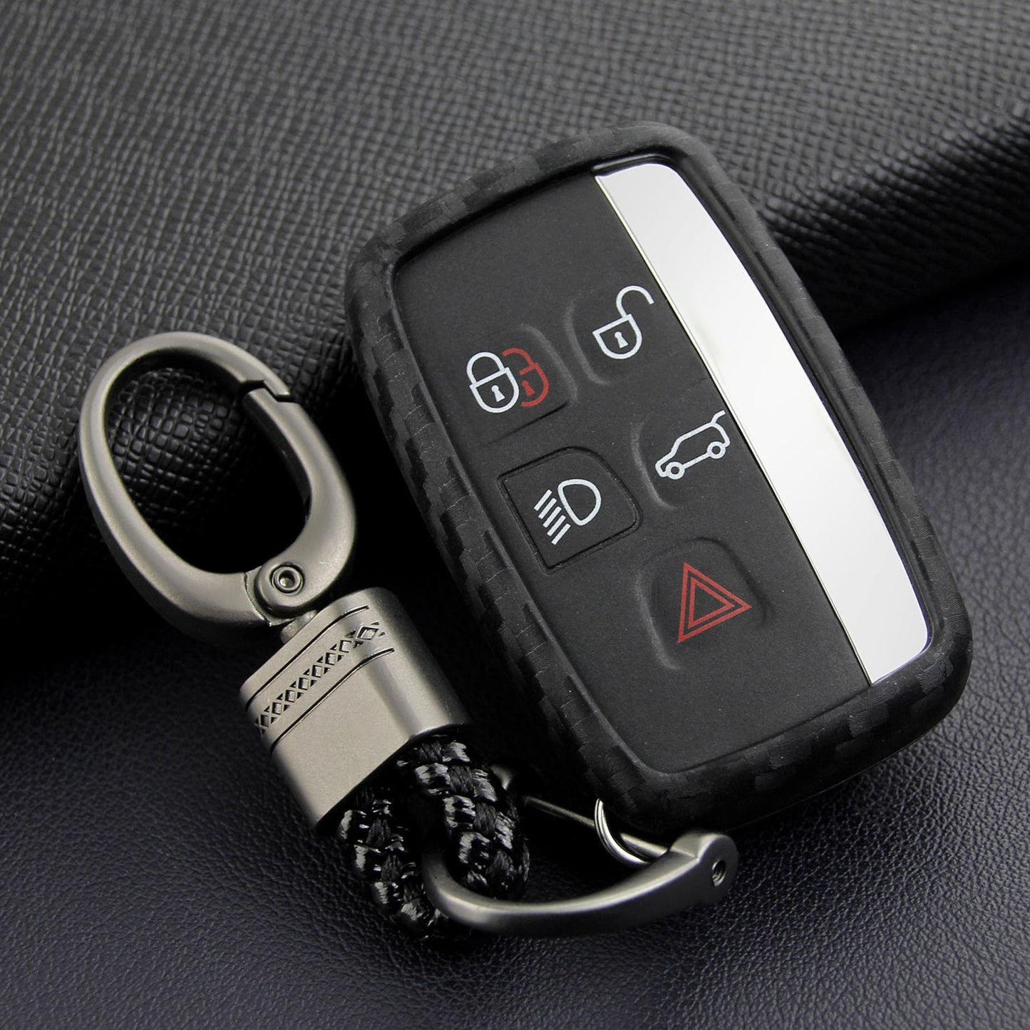 Custodia in similpelle e silicone per chiave auto con fibbia per Range Rover