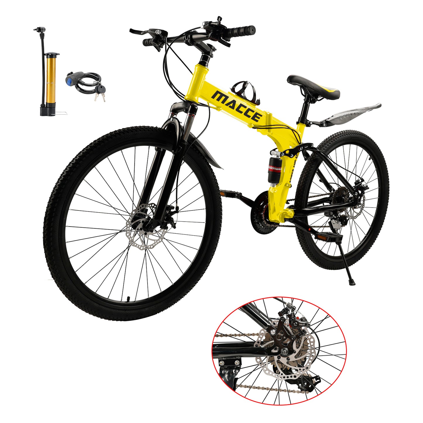 Ruote da 26 "27 velocità a doppio disco a doppio freno pieghevole mountain bike mtb per adulti neri