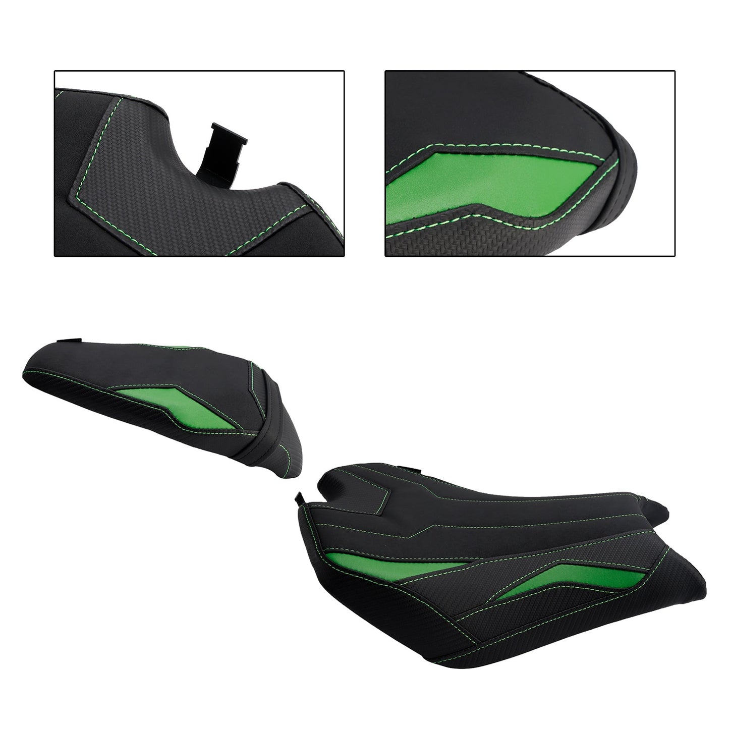 2025 - Cuscino posteriore per sedile conducente e passeggero per Kawasaki Ninja Z900 Zr900-F, colore verde.