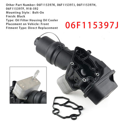 Gruppo filtro olio radiatore olio motore Audi TT Mk2 2008-2009 06F115397J 06F115397H