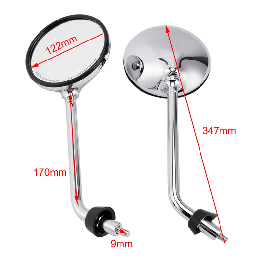 CM020404 Set specchietti retrovisori cromati per Vespa LX 50 2T/4T e LX 125 e LX 150 M8 2005-2013 CM020405