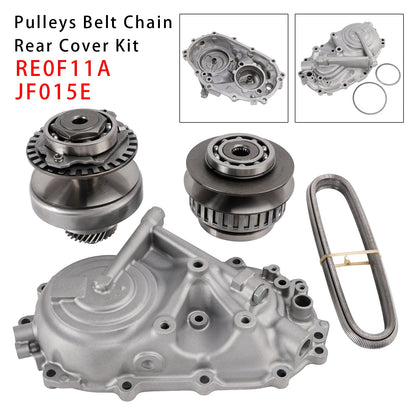 Kit di pulegge per cinghia di trasmissione CVT Nissan RE0F11A JF015E con coperchio posteriore a 30 denti, anni 2009-2018.