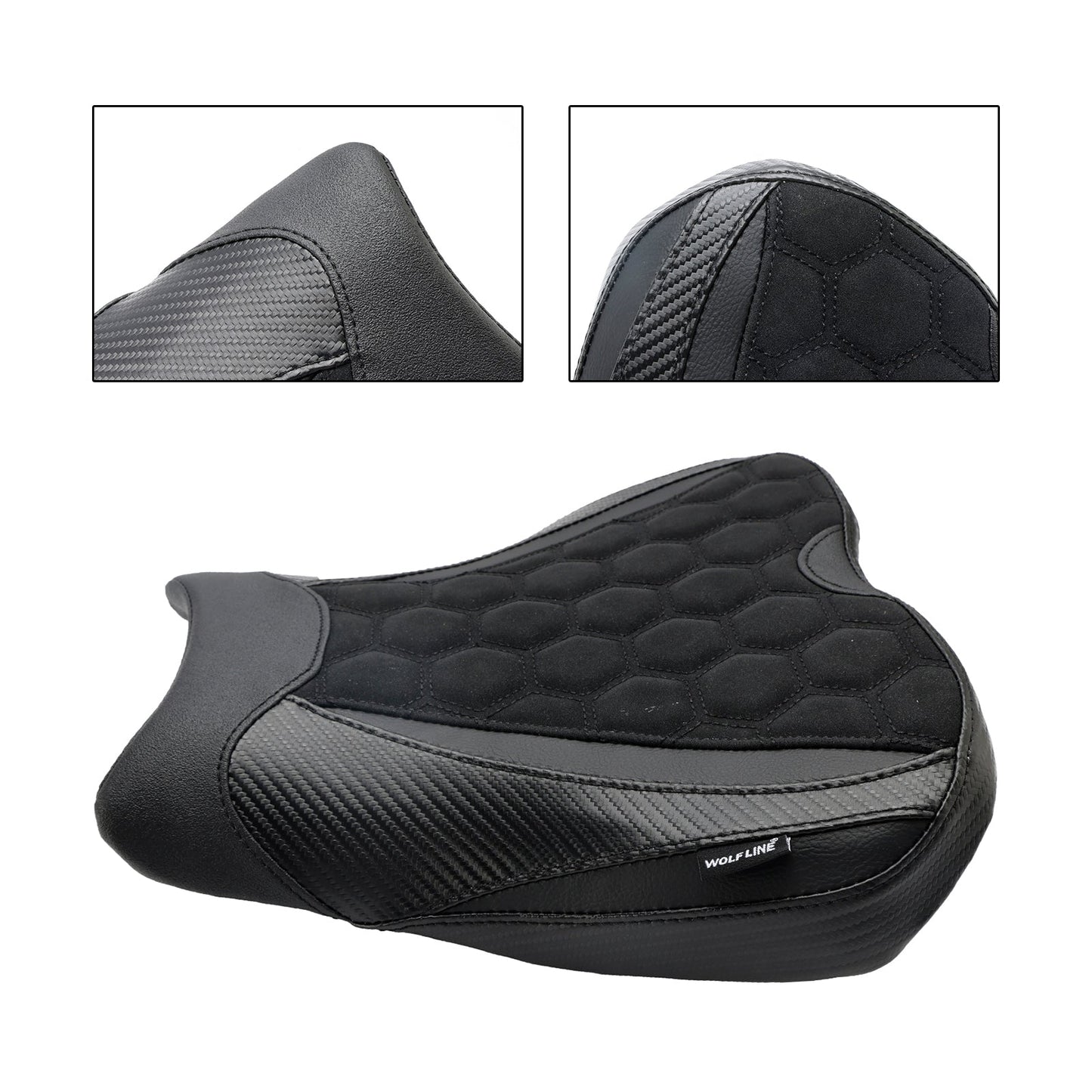 Cuscino Raider per sedile anteriore conducente KAWASAKI Ninja ZX-4R ZX-4RR 2023 in poliuretano nero