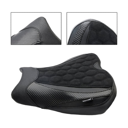 Cuscino Raider per sedile anteriore conducente KAWASAKI Ninja ZX-4R ZX-4RR 2023 in poliuretano nero