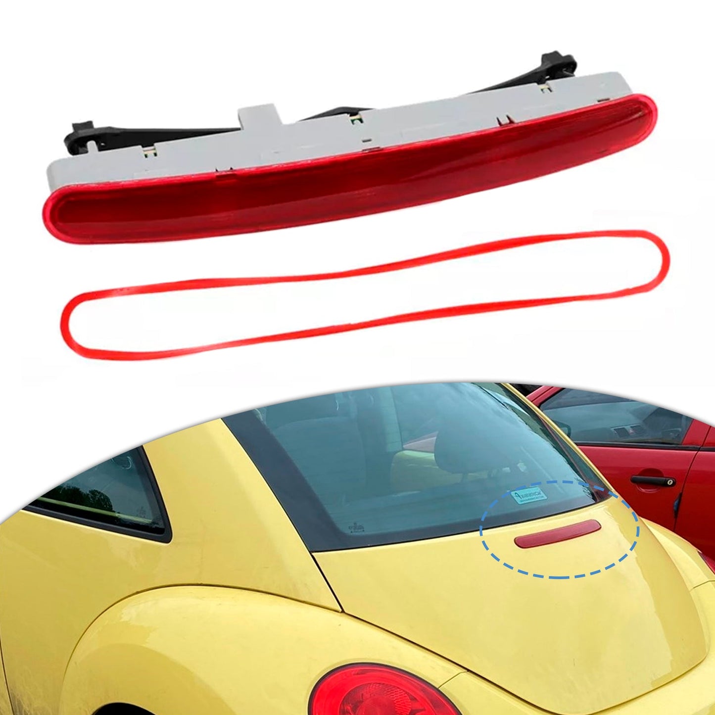 Fanale posteriore Terza luce di stop a LED Luce di stop rossa 1C0945097E per VW Maggiolino 1998-2010