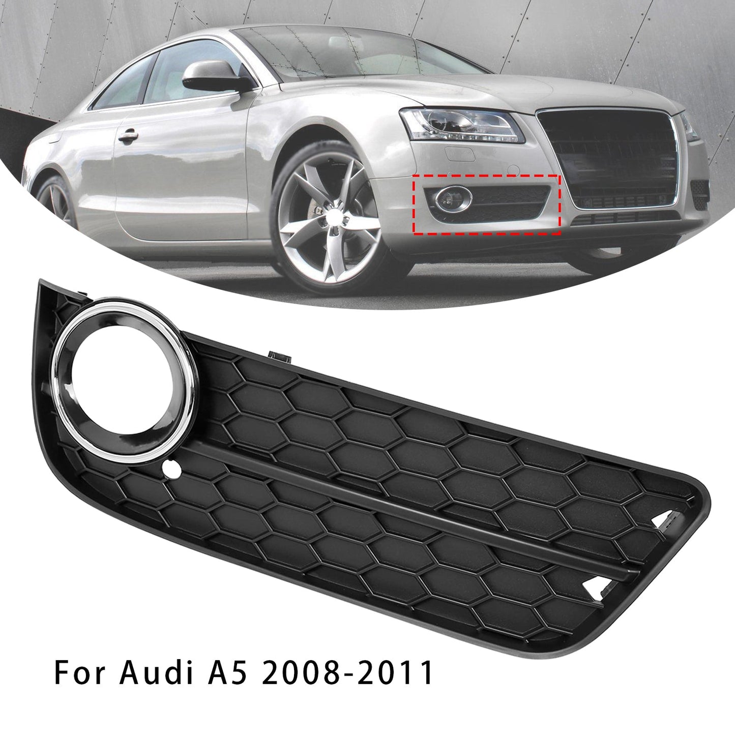 Griglia di copertura del fendinebbia lato destro per Audi A5 2008-2011 8T0 807 682