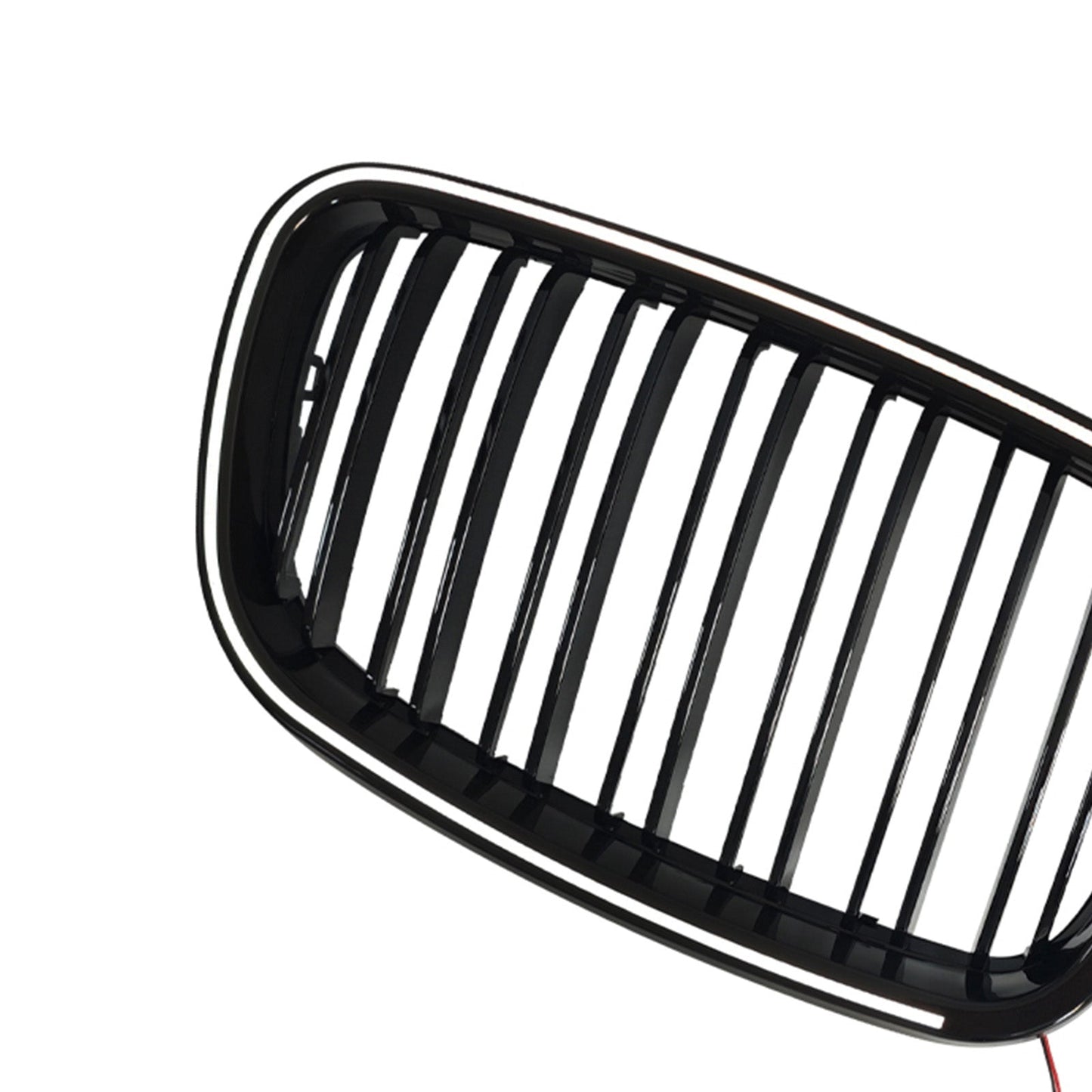 Griglia anteriore a doppio rene nera lucida per paraurti, compatibile con BMW X5 E70 X6 E71 2007-2013