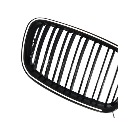 Griglia anteriore a doppio rene nera lucida per paraurti, compatibile con BMW X5 E70 X6 E71 2007-2013