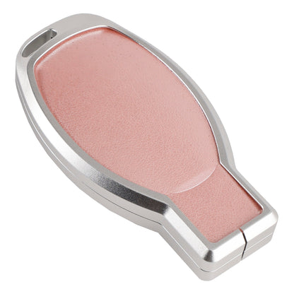 Custodia in pelle, lega, alluminio e TPU rosa per chiave auto Mercedes GLC GLK CLS