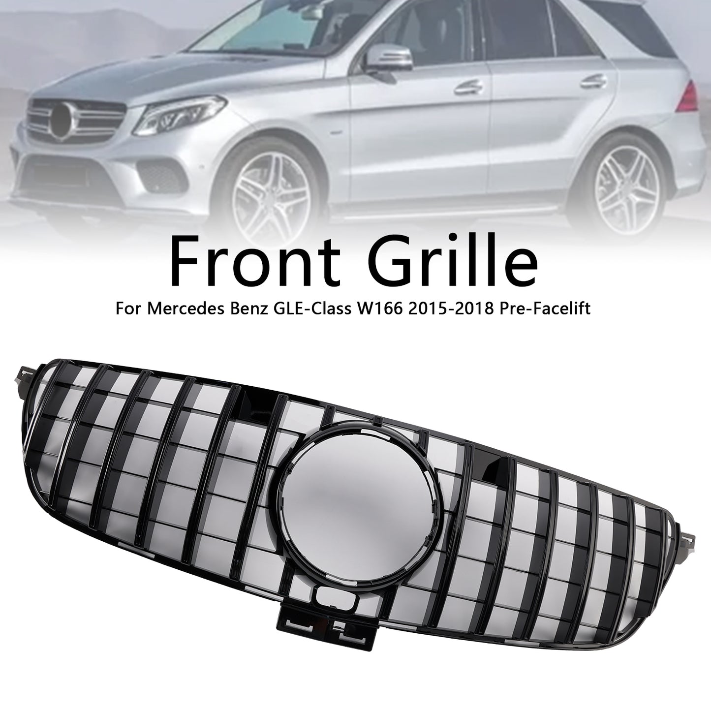 Per Mercedes Benz Classe GLE W166 2015-2018 GT Style Griglia per paraurti anteriore