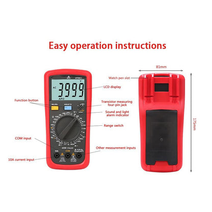 Multimetro digitale UT39C+ Voltmetro AC DC Ohm Cap Diodo Tester