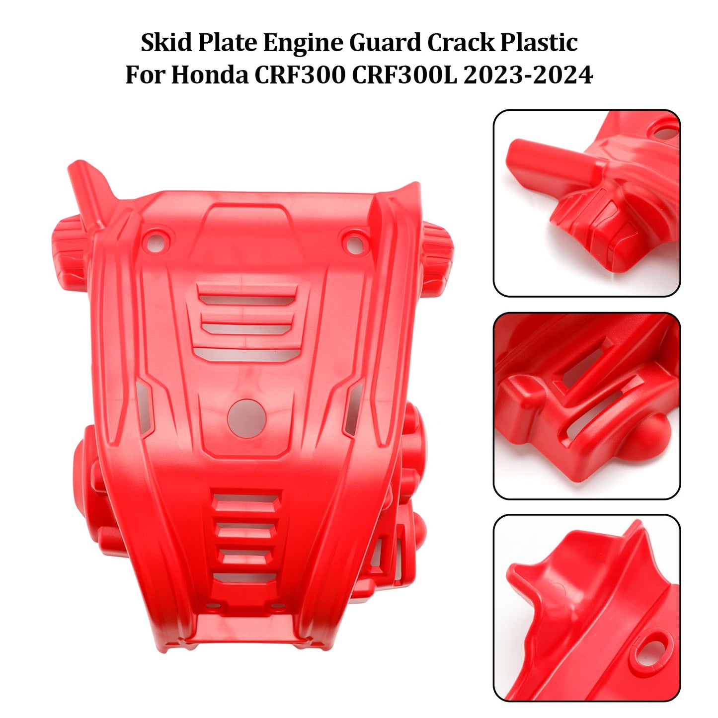 Piastra paramotore Honda CRF300 CRF300L 2023-2024 Protezione motore in plastica crepata