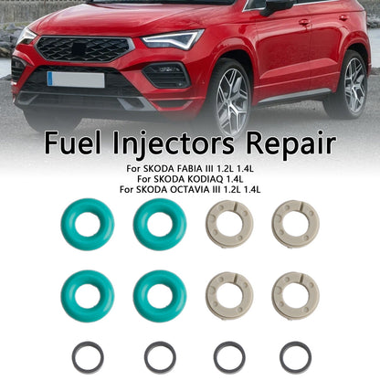 Kit di manutenzione iniettore carburante 4 pezzi O-ring 0261500354 per Audi, Skoda, 1,2 l, 1,4 l