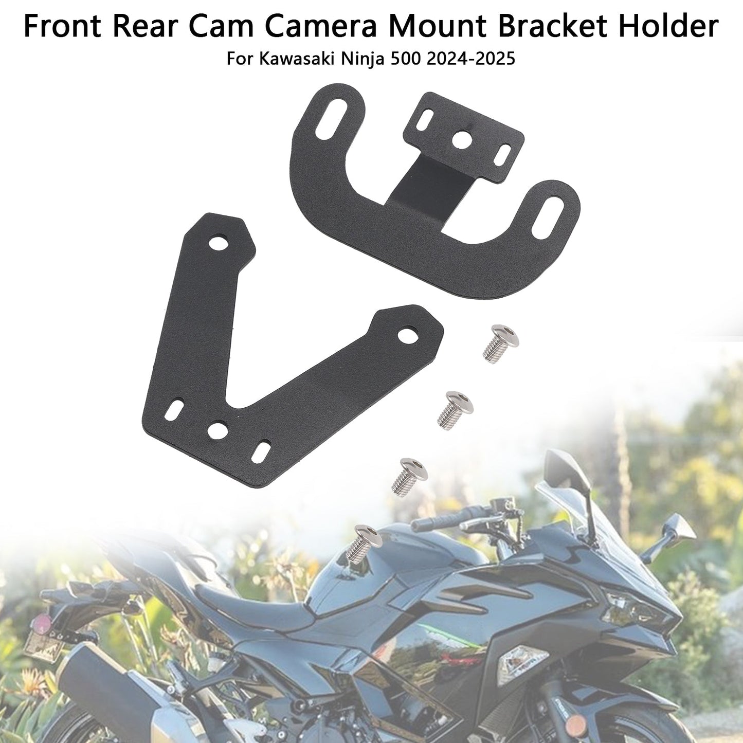 Supporto per telecamera anteriore e posteriore Kawasaki Ninja 500 2024-2025