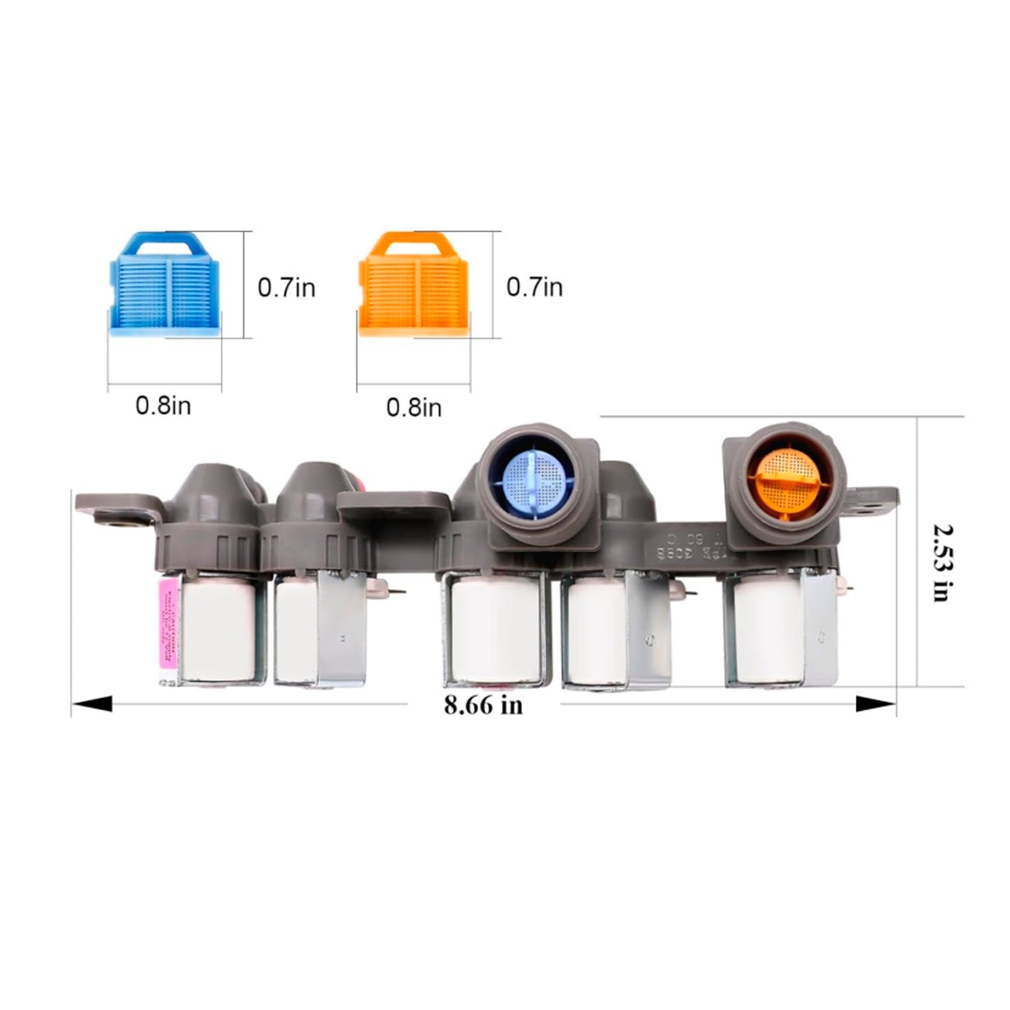 Ingresso acqua lavatrice AJU73213301 per WT1101CW WT4870CW WT7200CW 5183