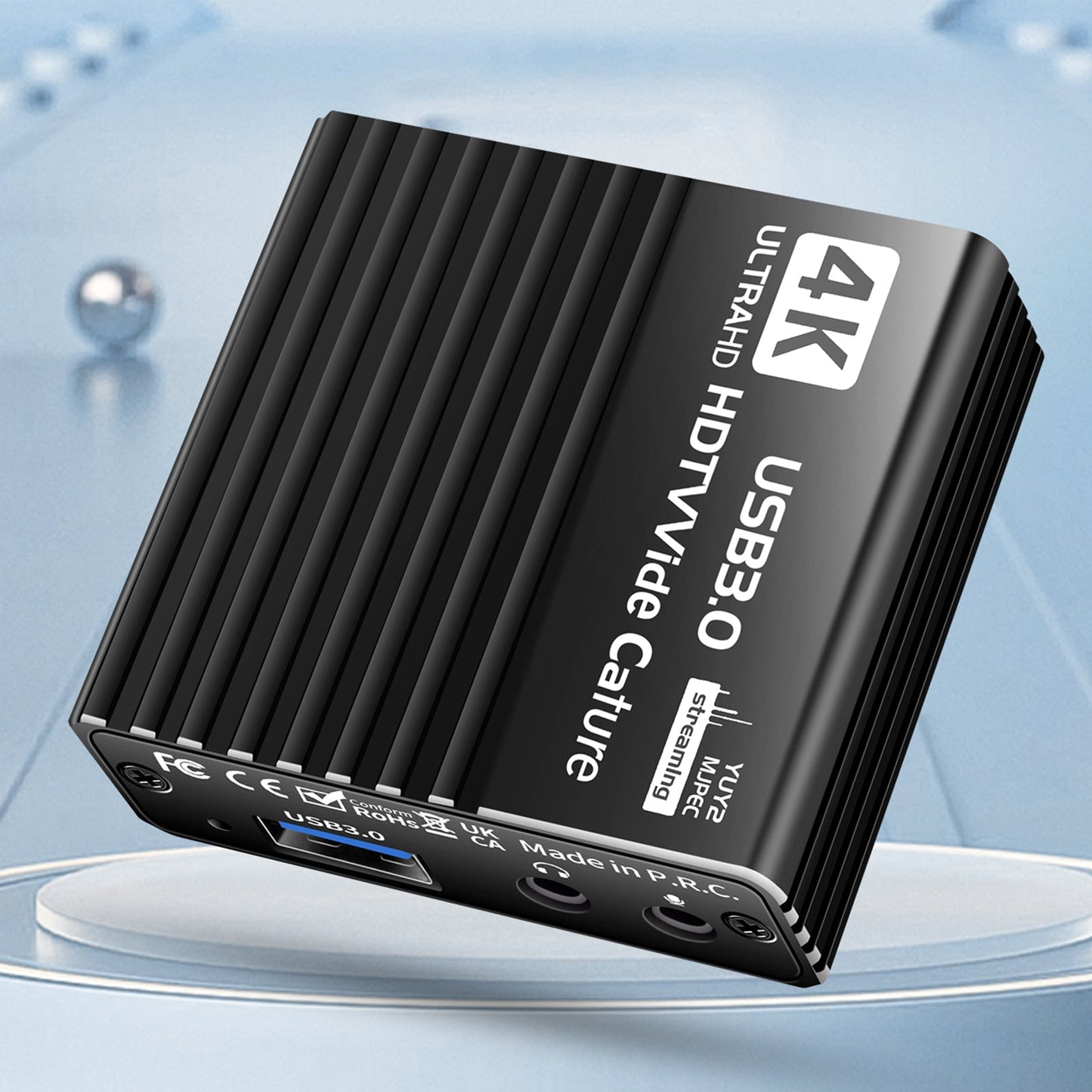 Scheda di acquisizione video USB 3.0 HDMI 4K Box di registrazione Gioco Trasmissione in diretta Microfono