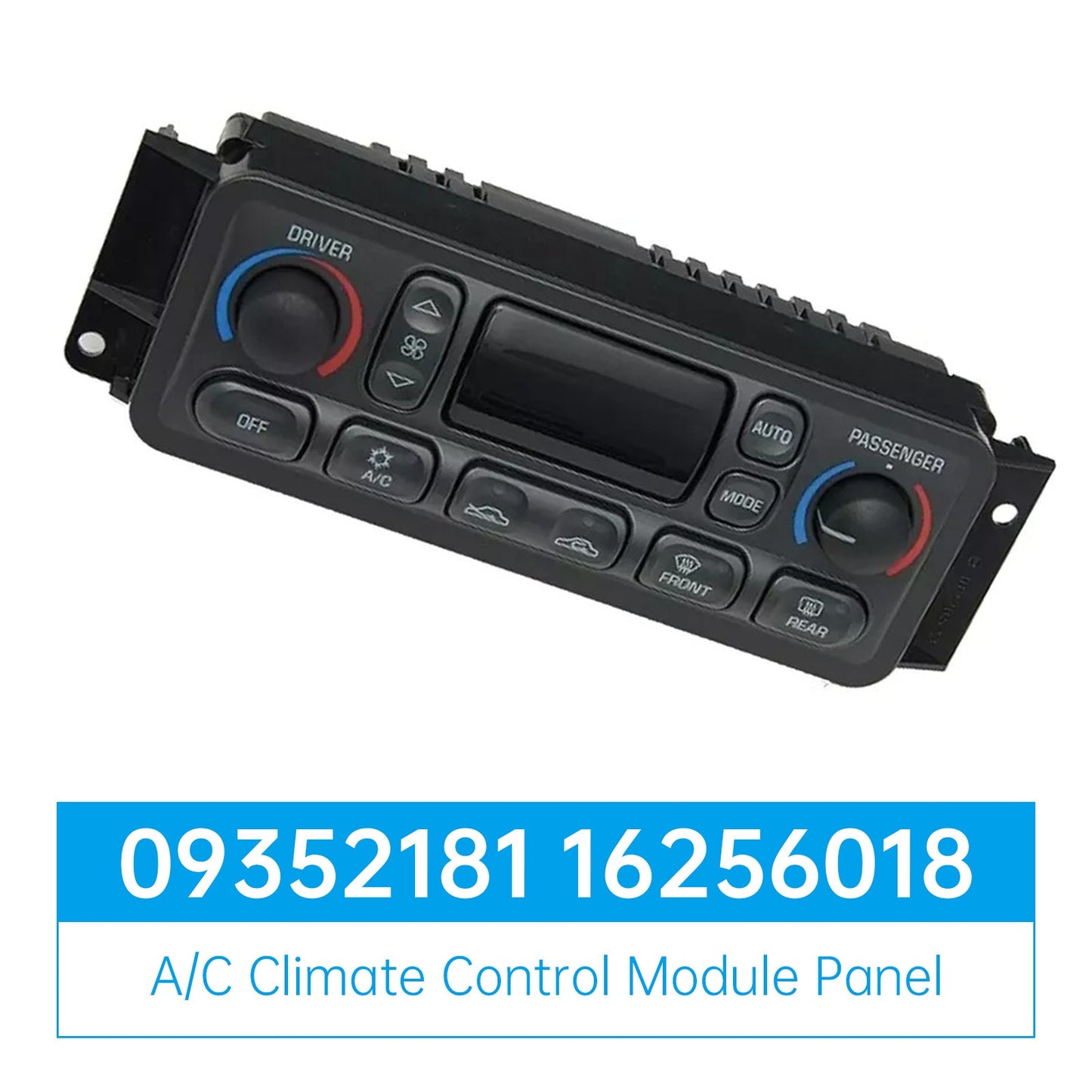 Pannello del modulo di controllo del clima A/C Chevrolet Corvette C5 1997-2004 Corvette 09352181 16256018