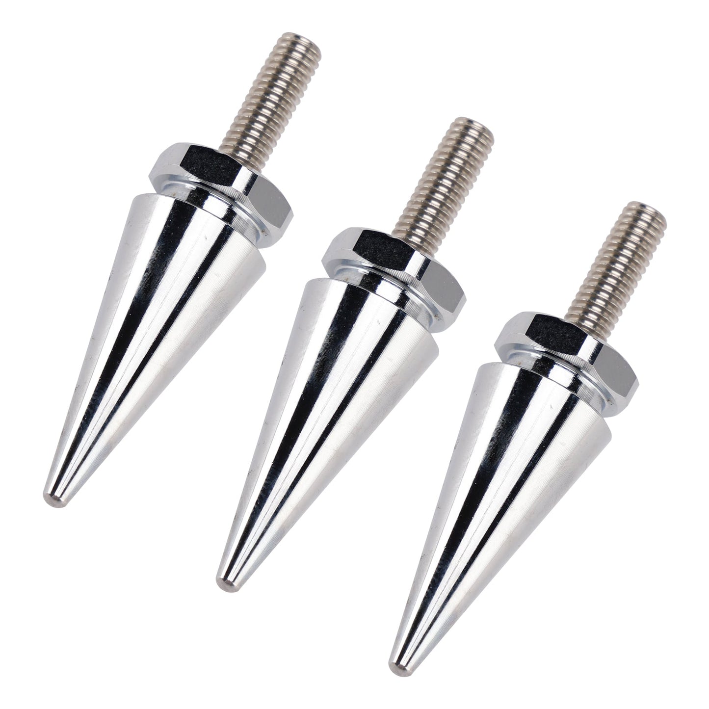 3 bulloni per parabrezza con punte argento per Electra Glide Tri Glide Street Glide 96-13